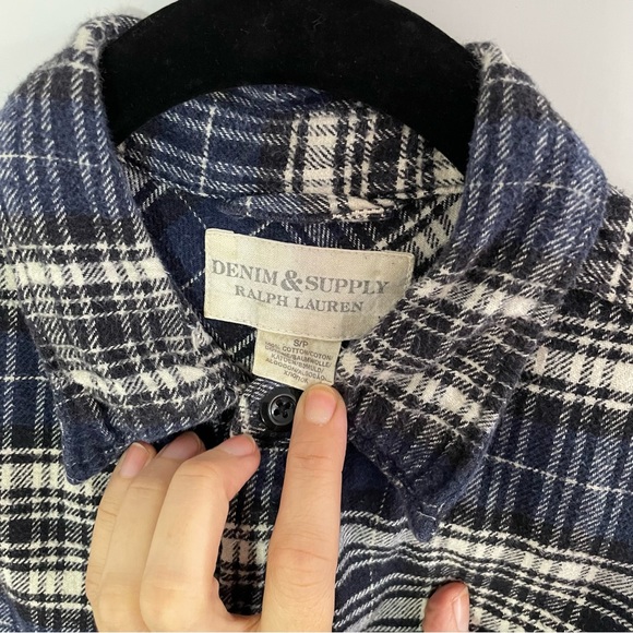 Men Ralph Lauren Denim & Supply Plaid Shirt Size S - Picture 5 of 5